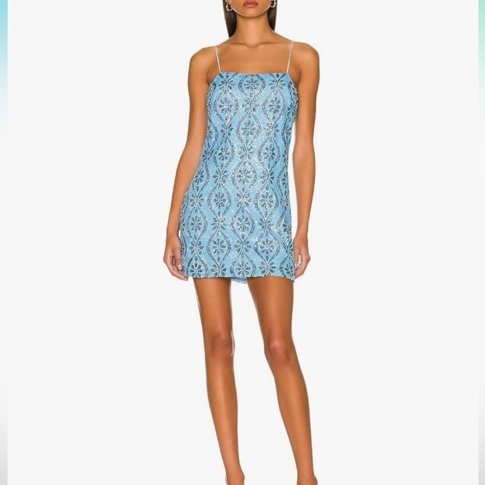 NWT RETRO BABE MINI DRESS IN ADONIS COMBO